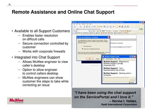 mcafee support remote.